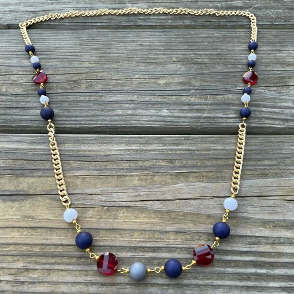 Nordstrom Women Necklace 18K Gold Plated Multi Color Beads Ladies Jewelry New - Picture 6 of 12